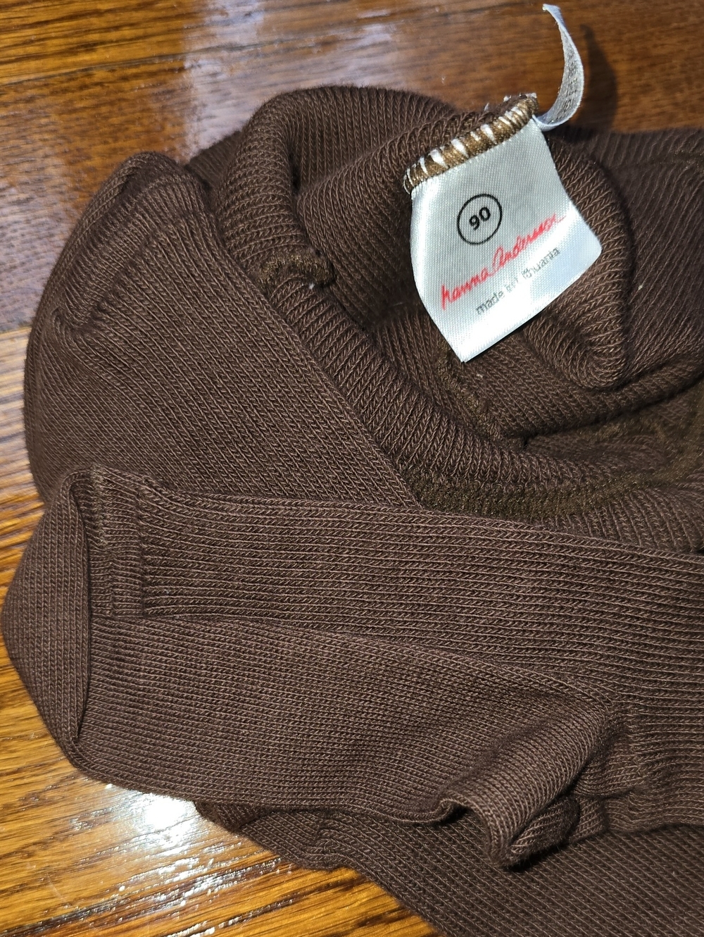 NEW Hanna Andersson Brown Ribbed Kids Tights Size 90 / 3